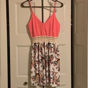 NWT pink and flowered dress